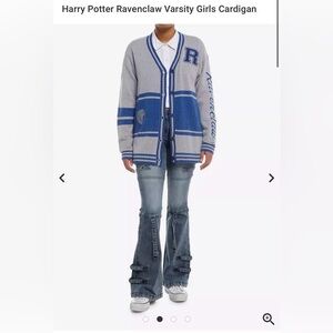 Hot Topic Blue and Gray Ravenclaw Cardigan